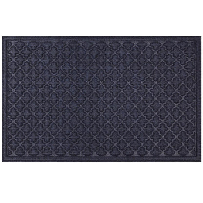 STEPGUARD Door Mat 61cm x 91cm Charcoal Cobalt Blue