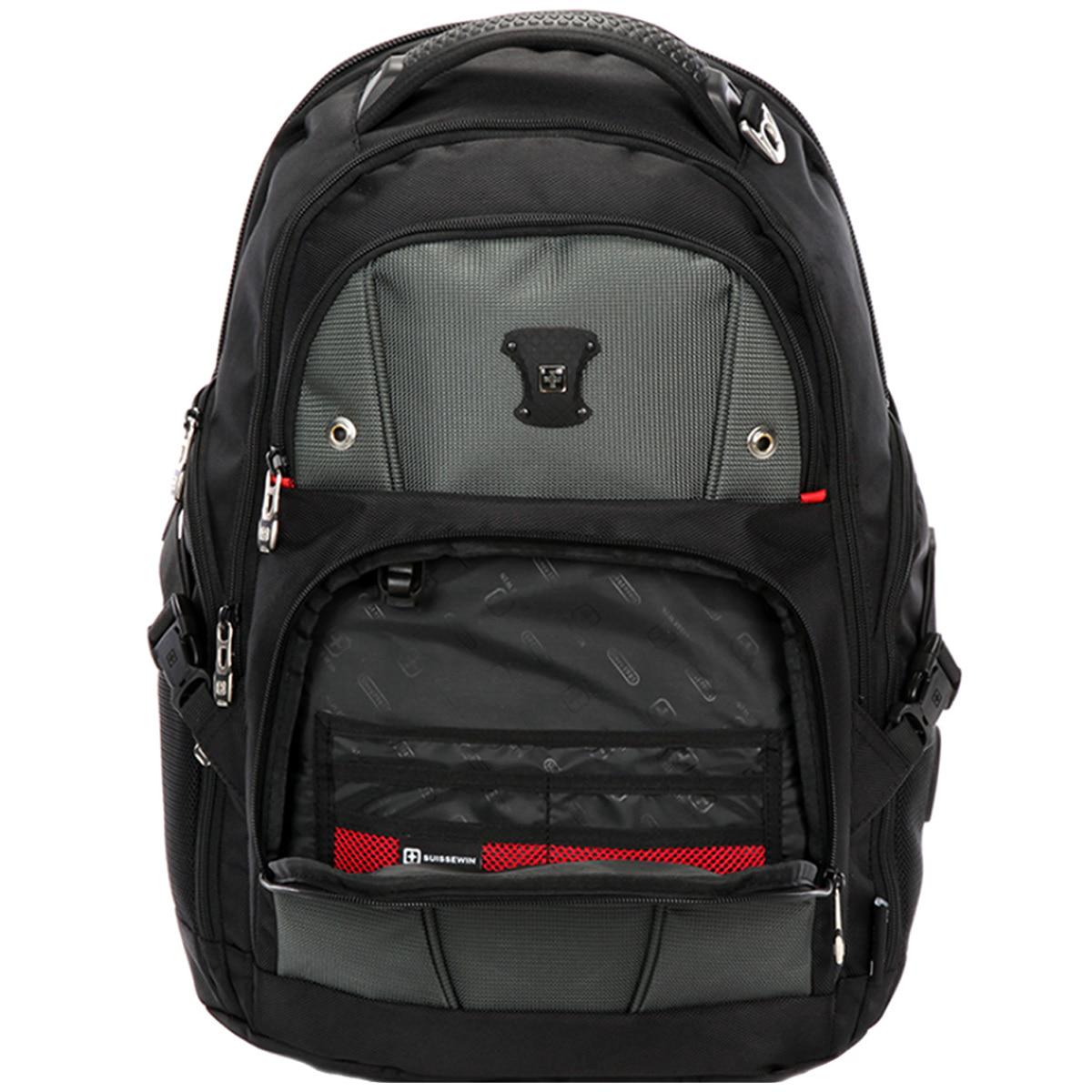 SUISSEWIN 43.2cm Laptop Backpack Grey