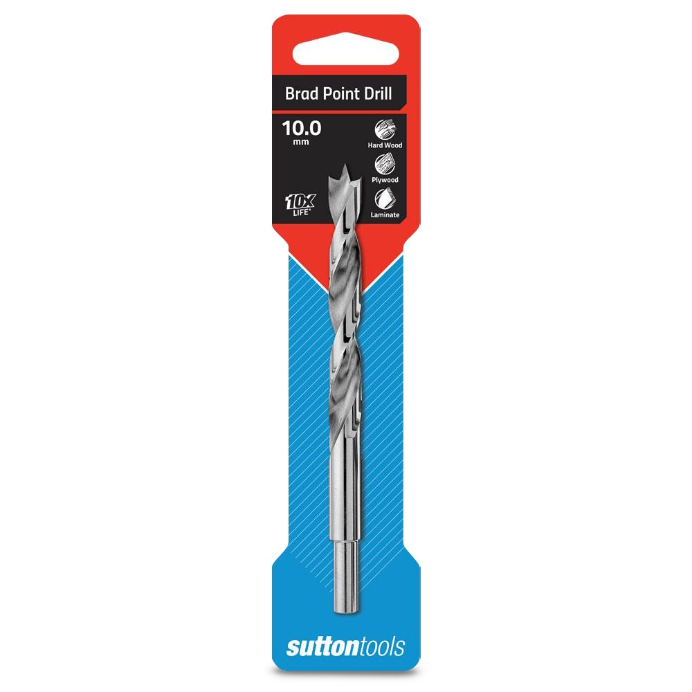 SUTTON 10 x 133mm Brad Point Wood Drill Bit