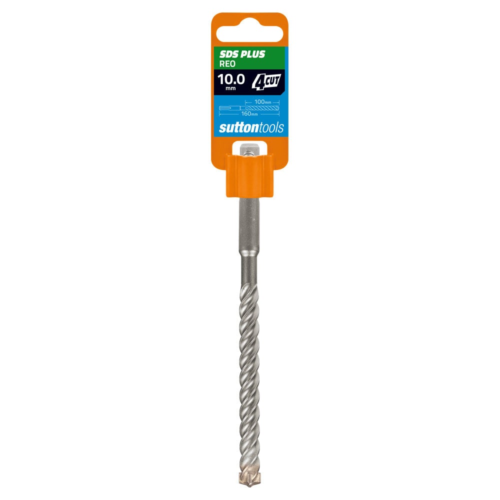 SUTTON 10x160mm 4-Cut REO SDS Plus TCT Masonry Drill Bit D6321000