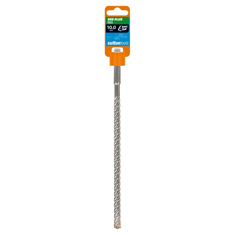 SUTTON 10x260mm 4-Cut REO SDS Plus TCT Masonry Drill Bit D6341000