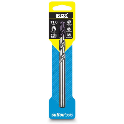 SUTTON 11.0 x 142mm HSS-TiAIN Jobber Drill Bit for Stainless - INOX
