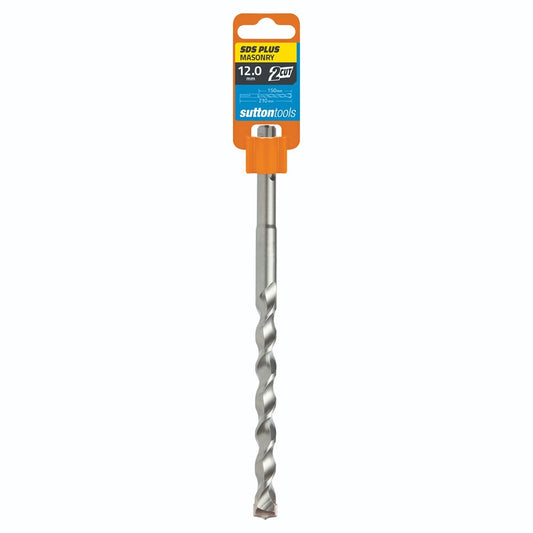 SUTTON 12.0x210mm 2-Cut SDS Plus TCT Masonry Drill Bit D6141200