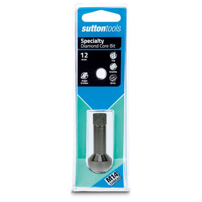 SUTTON 12 x 35mm Diamond Holesaw Angle Grinder Wet Dry