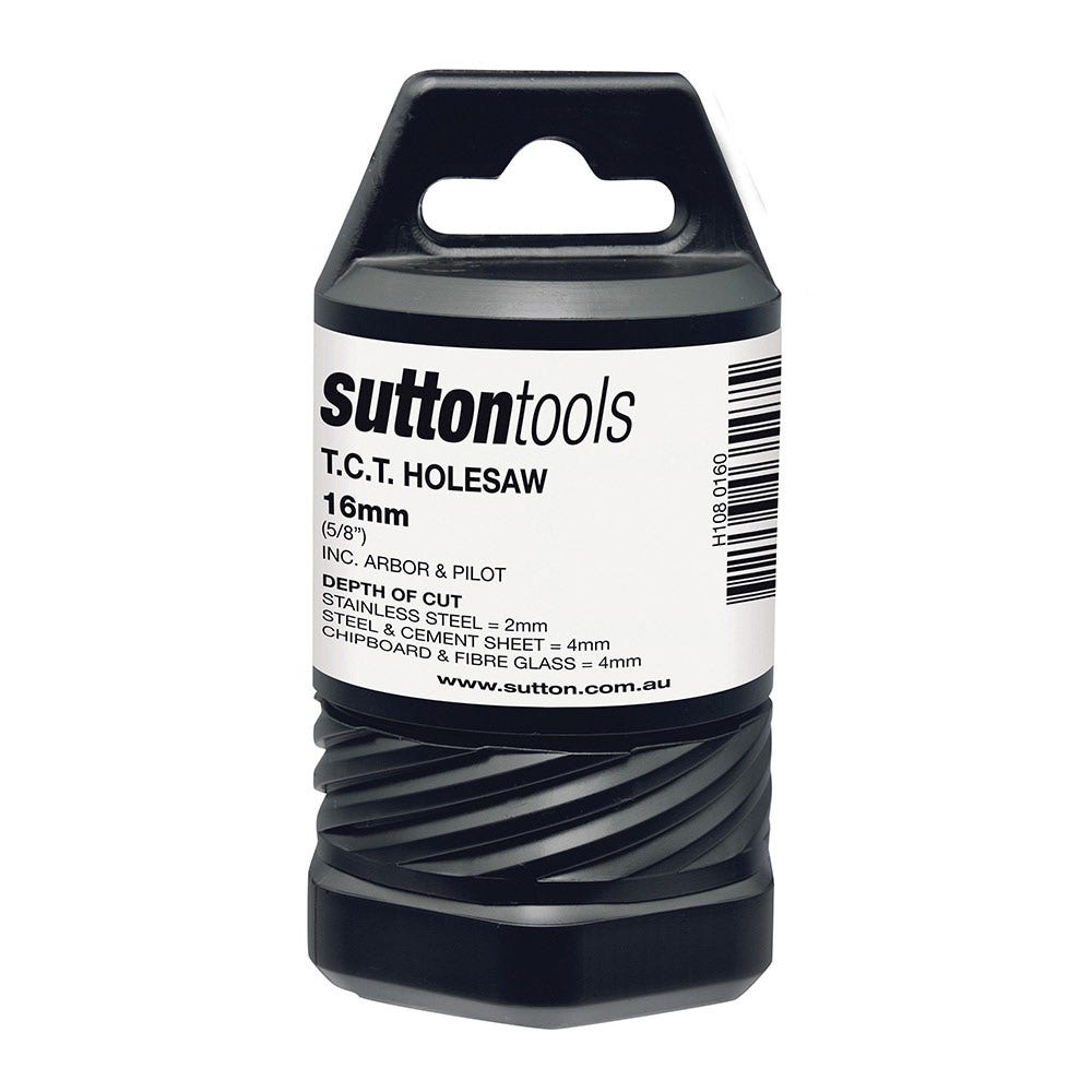 SUTTON 16mm TCT Metal Holesaw w Arbor H1080160