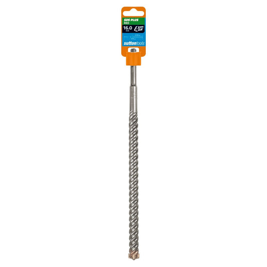 SUTTON 16x310mm 4-Cut REO SDS Plus TCT Masonry Drill Bit D6351600