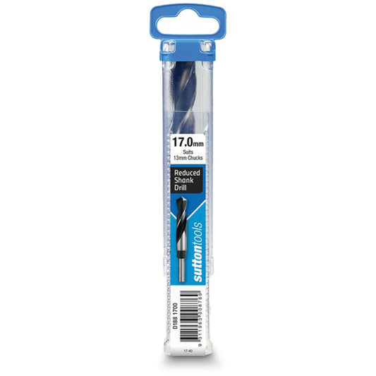 SUTTON 17.0 x 152mm 12.5mm Reduced Shank HSS Metal Drill Bit