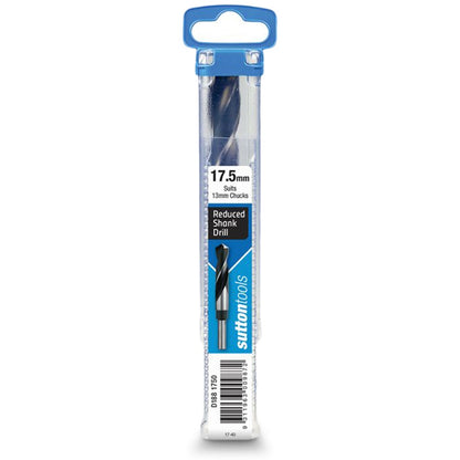 SUTTON 17.5 x 152mm 12.5mm Reduced Shank HSS Metal Drill Bit