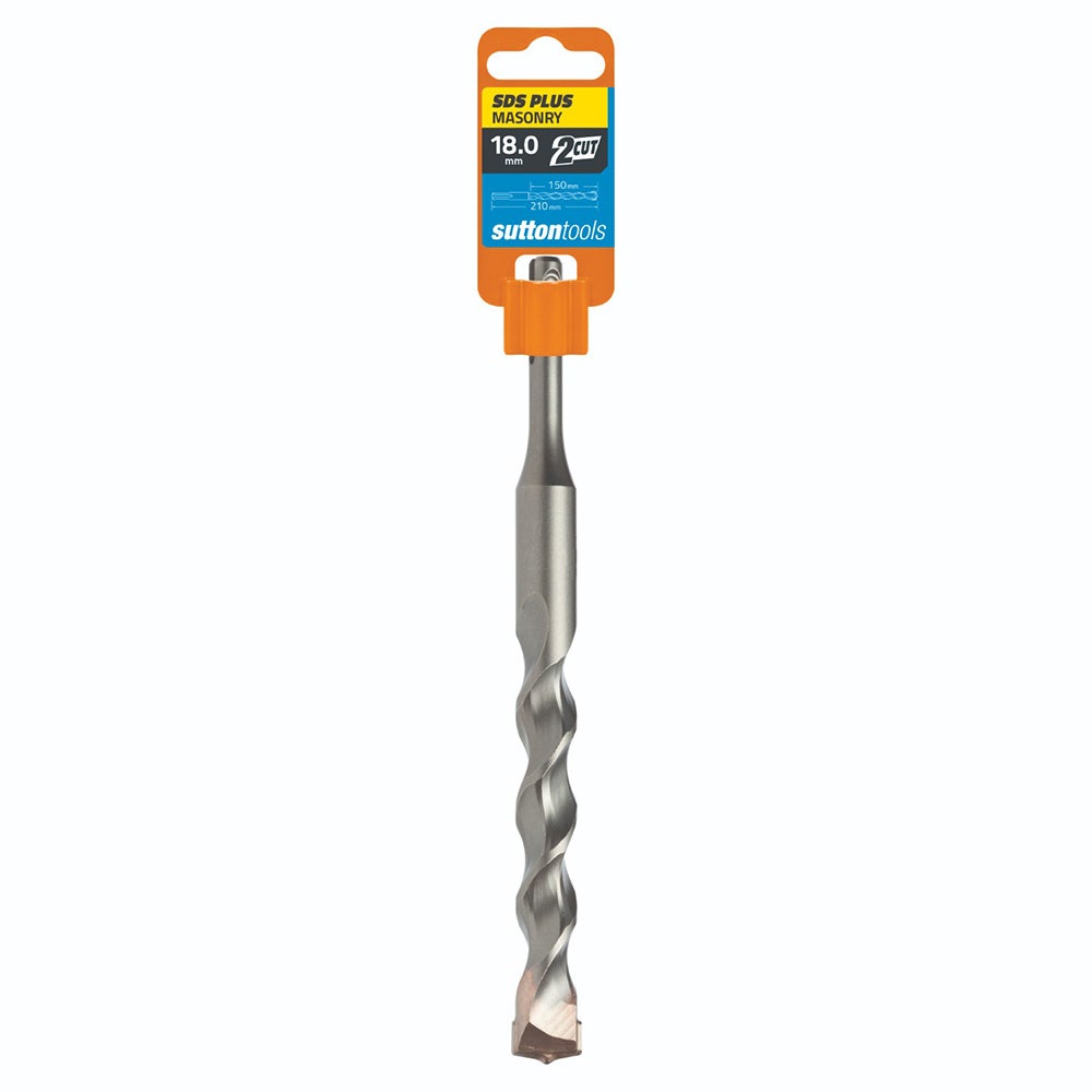 SUTTON 18.0x210mm 2-Cut SDS Plus TCT Masonry Drill Bit D6141800