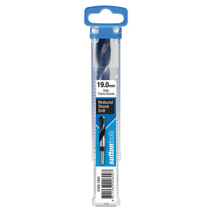 SUTTON 19.0 x 152mm 12.5mm Reduced Shank HSS Metal Drill Bit