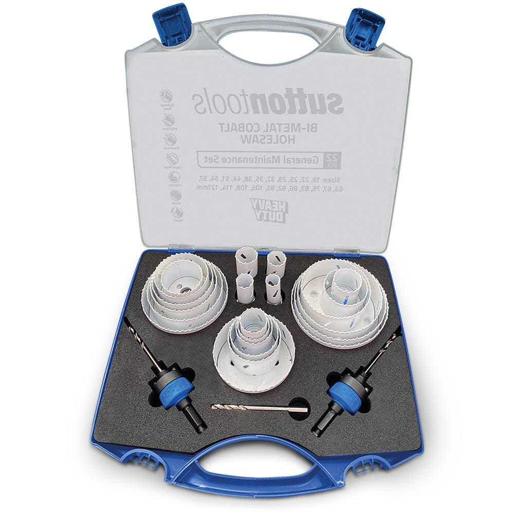 SUTTON 19-121mm Bi-Metal Cobalt Holesaw Set for General Purpose - 22 Piece H1250022