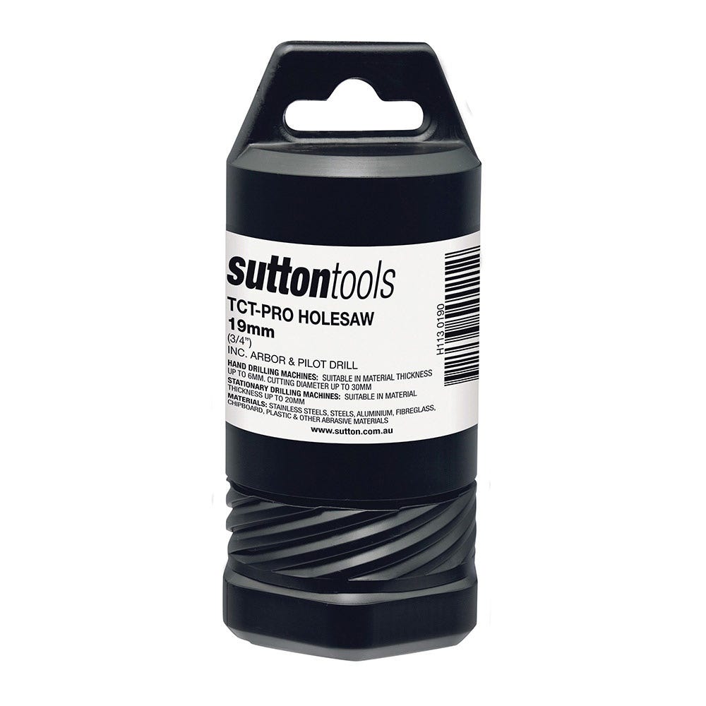 SUTTON 19mm TCT Metal Holesaw w Arbor - DEEP CUT H1130190