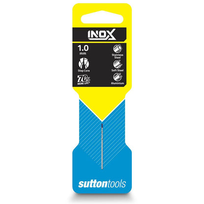 SUTTON 1.0 x 34mm HSS-TIAIN Jobber Drill Bit for Stainless - INOX