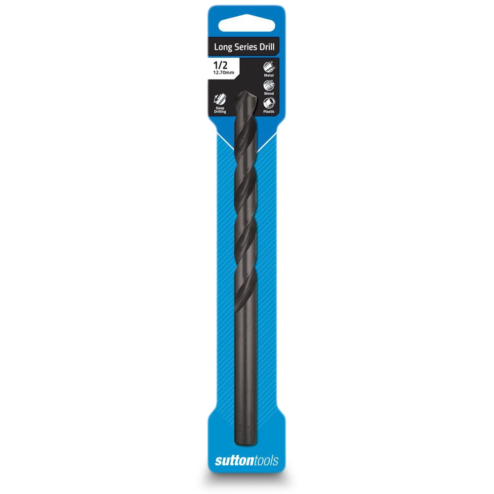 SUTTON 1 2inch x 7.3 4inch Metal Drill Bit Long Series HSS BLUE BULLET D1101269