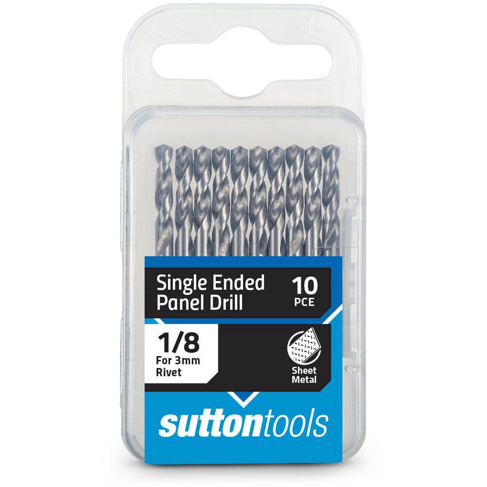 SUTTON 1 8inch x 54mm HSS Panel Drill Bit - SHORTIE - 10 Piece D1320318