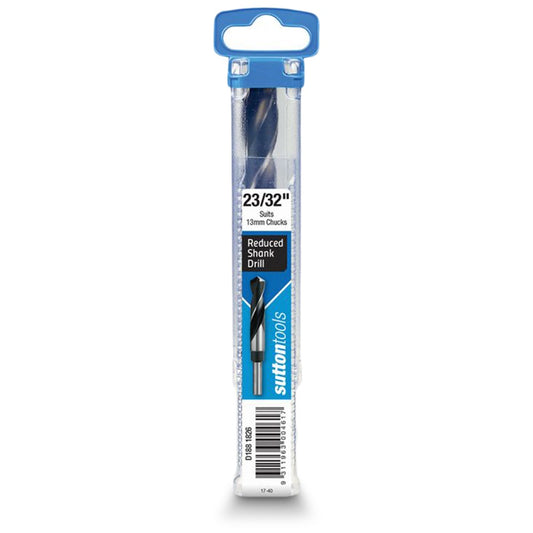 SUTTON 23 32inch x 152mm 12.5mm Reduced Shank HSS Metal Drill Bit