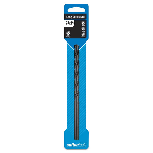 SUTTON 23 64inch x 6.3 4inch Metal Drill Bit Long Series HSS BLUE BULLET