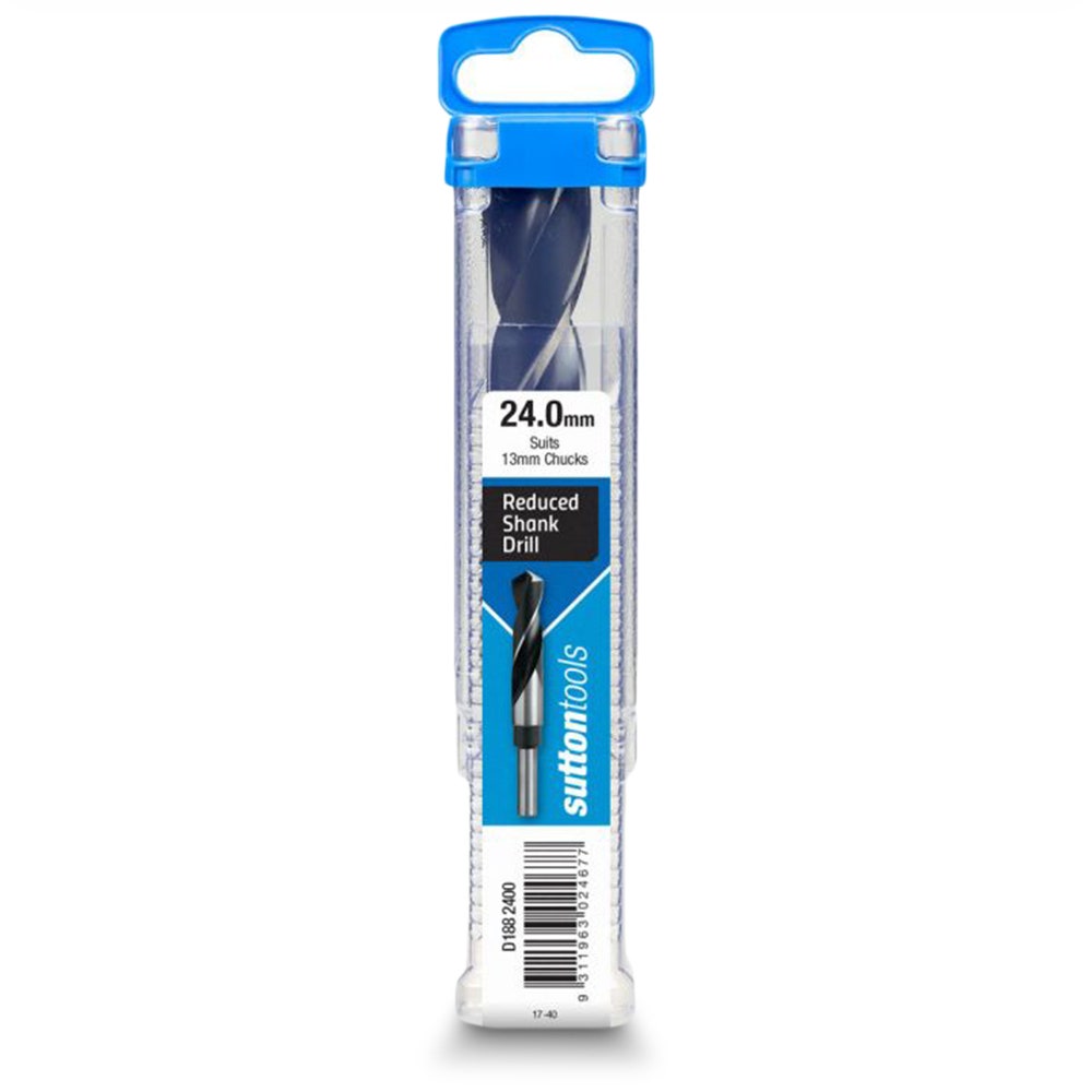 SUTTON 24.0 x 152mm 12.5mm Reduced Shank HSS Metal Drill Bit