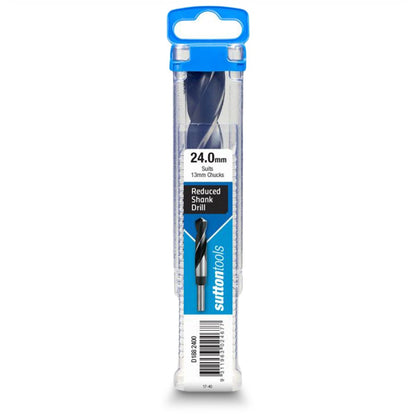 SUTTON 24.0 x 152mm 12.5mm Reduced Shank HSS Metal Drill Bit