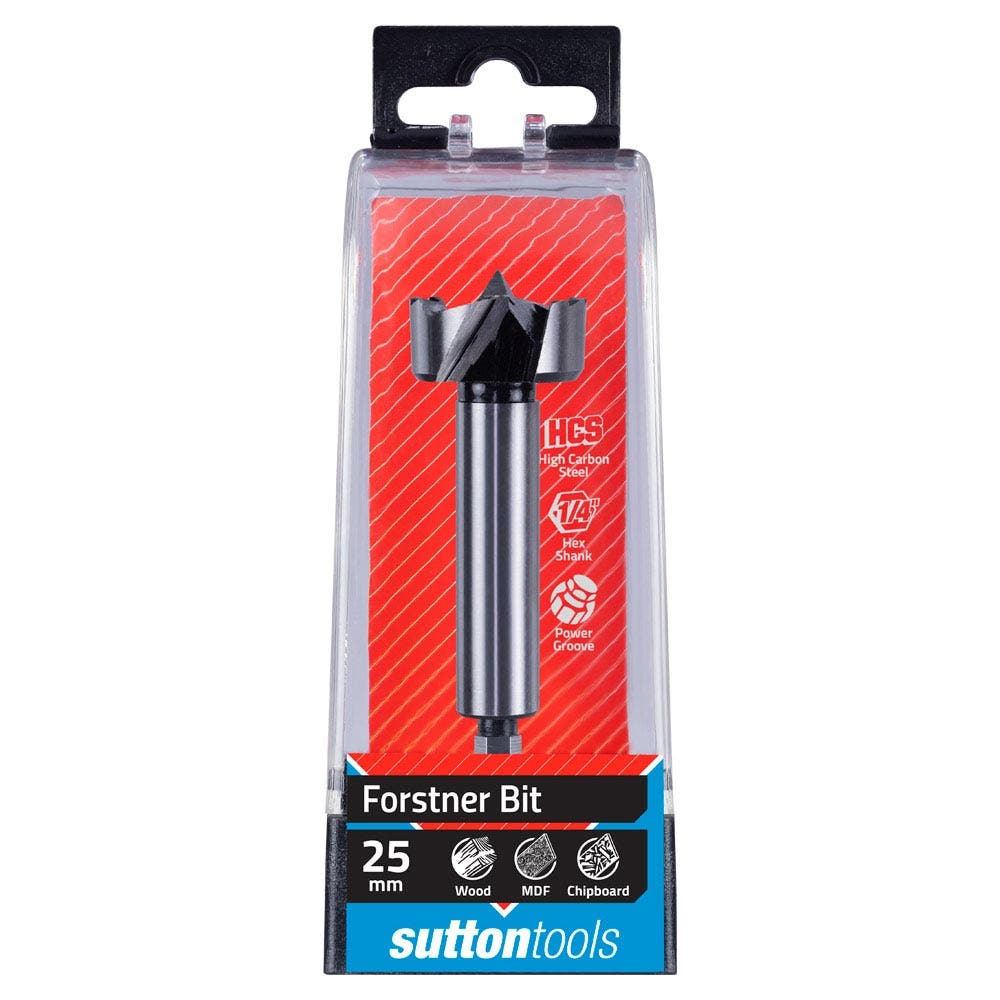 SUTTON 25mm 1 4Hx HSS Forstner Wood Drill Bit D5230250