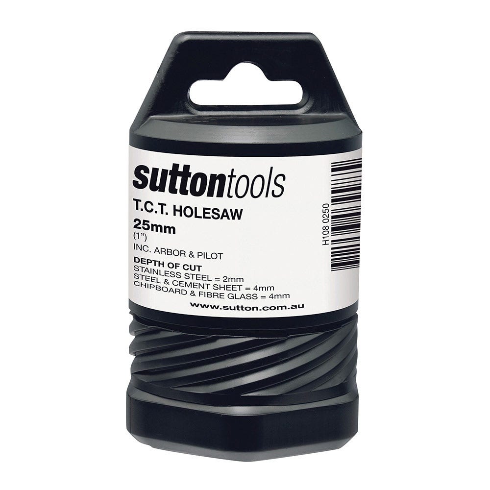 SUTTON 25mm TCT Metal Holesaw w Arbor H1080250