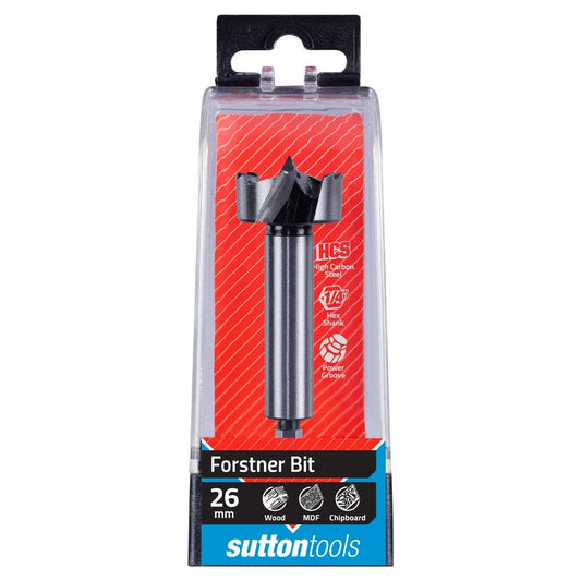 SUTTON 26mm 1 4Hx HSS Forstner Wood Drill Bit D5230260