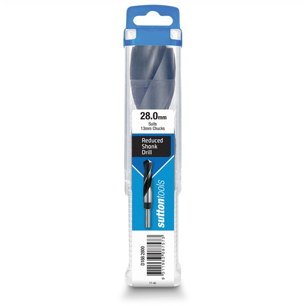 SUTTON 28.0 x 152mm 12.5mm Reduced Shank HSS Metal Drill Bit