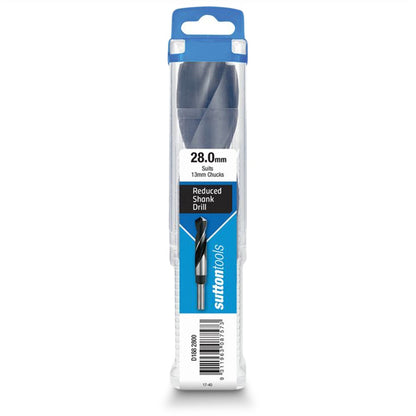 SUTTON 28.0 x 152mm 12.5mm Reduced Shank HSS Metal Drill Bit