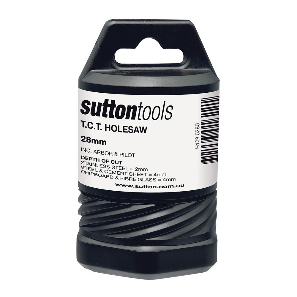 SUTTON 28mm TCT Metal Holesaw w Arbor H1080280