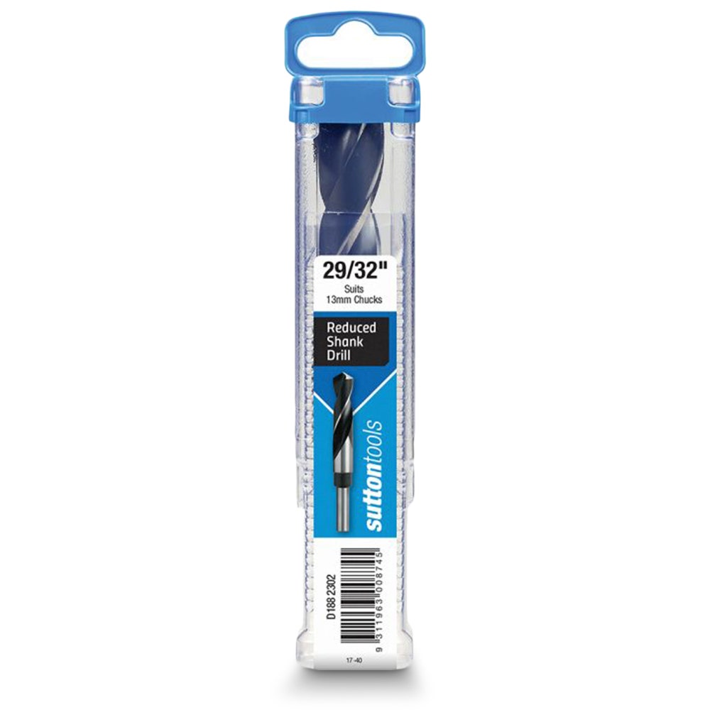 SUTTON 29 32inch x 152mm 12.5mm Reduced Shank HSS Metal Drill Bit