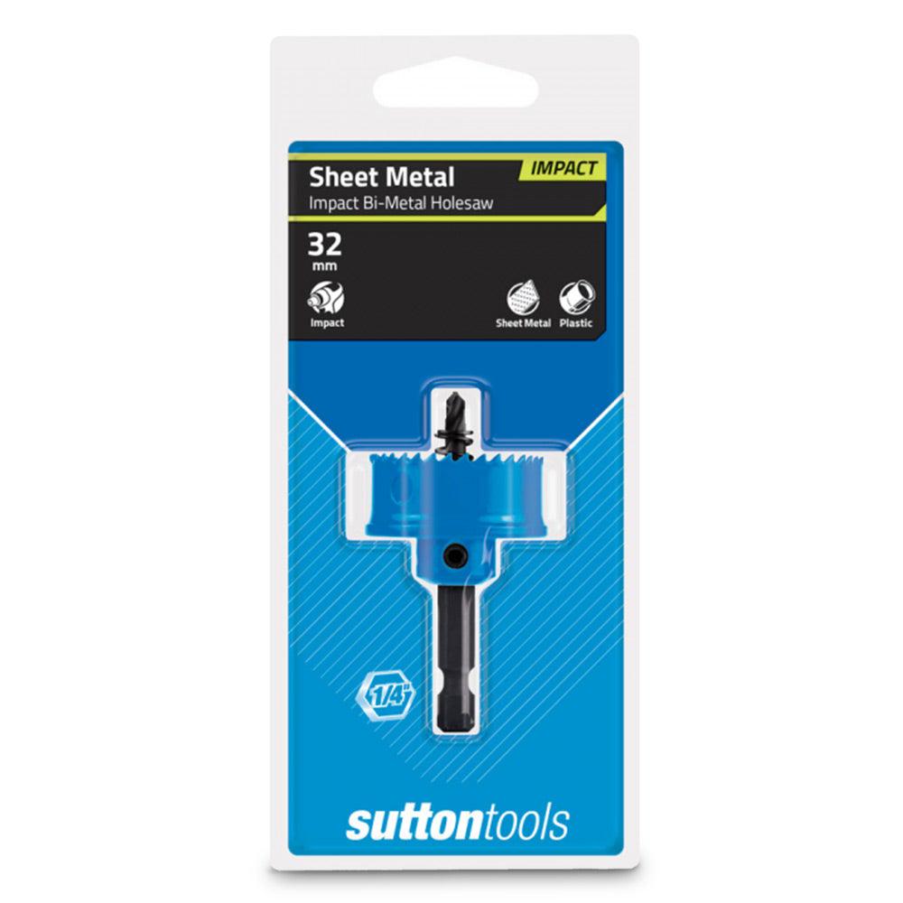 SUTTON 32mm 1 4-Hex Shank Bi-Metal Sheetmetal Holesaw