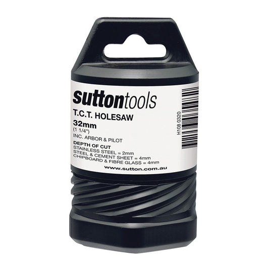 SUTTON 32mm TCT Metal Holesaw w Arbor H1080320