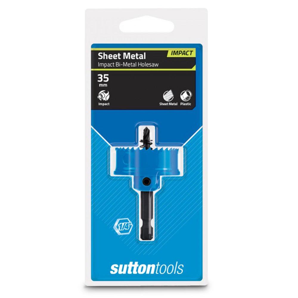 SUTTON 35mm 1 4-Hex Shank Bi-Metal Sheetmetal Holesaw