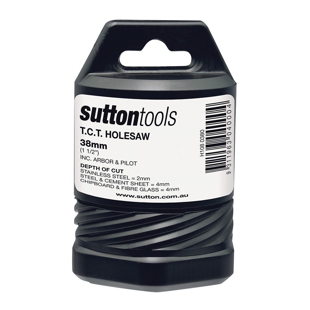 SUTTON 38mm TCT Metal Holesaw w Arbor H1080380
