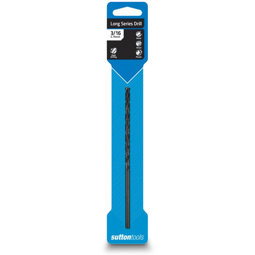 SUTTON 3 16inch x 152mm Metal Drill Bit Long Series HSS BLUE BULLET D1100476