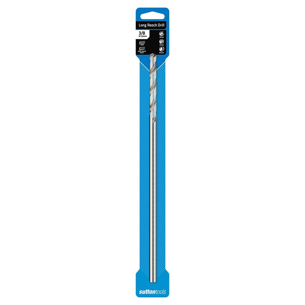 SUTTON 3 8inch x 300mm HSS Extra Long Metal Drill Bit D2170953