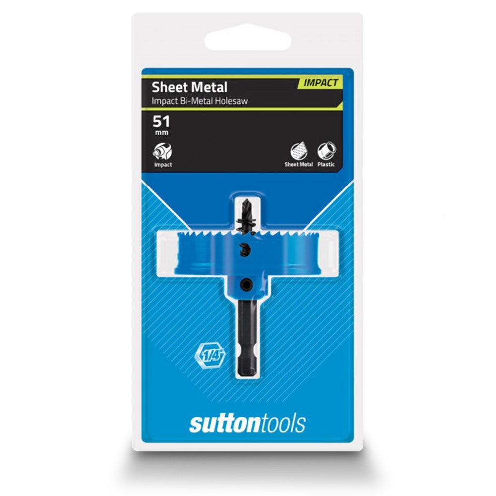 SUTTON 51mm 1 4-Hex Shank Bi-Metal Sheetmetal Holesaw
