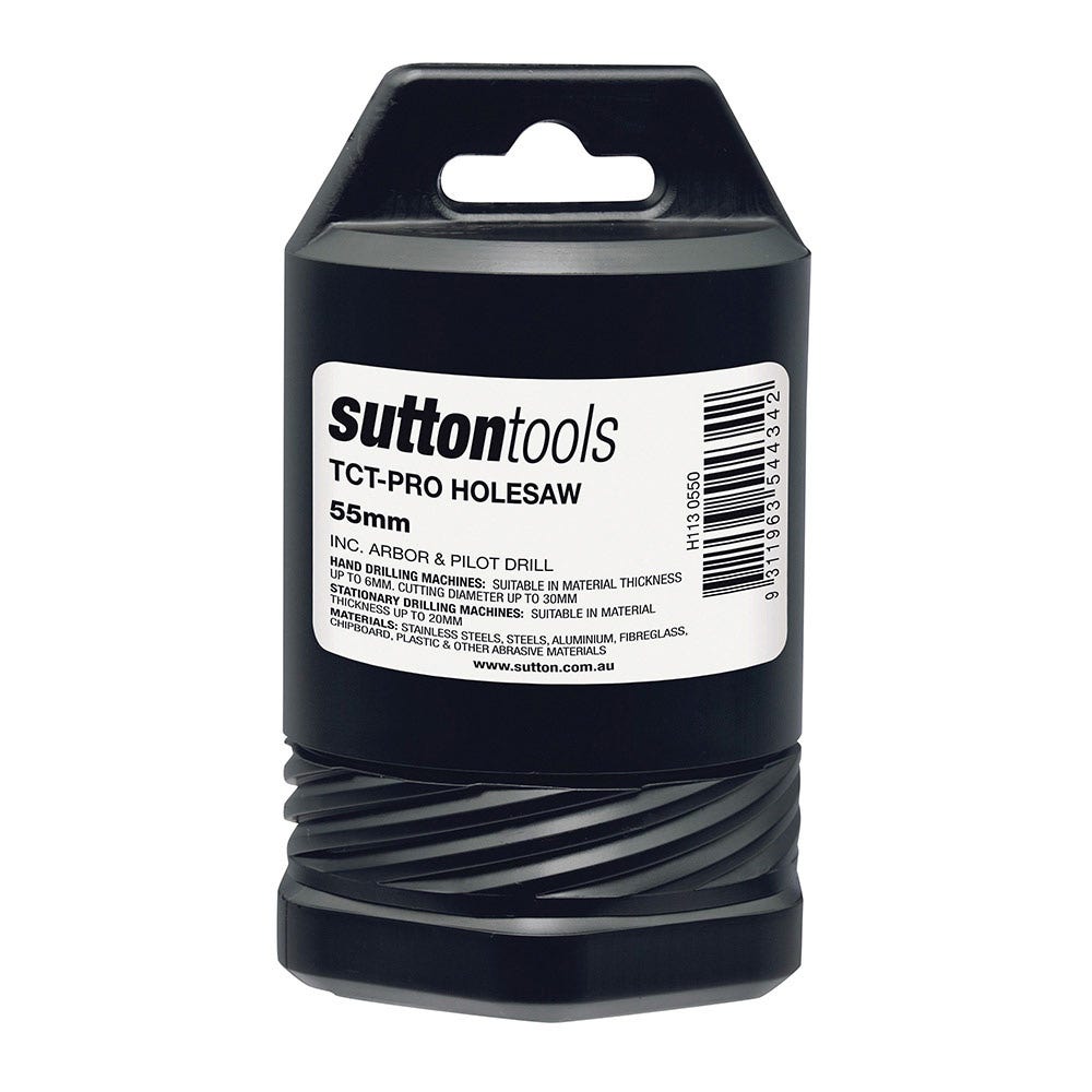 SUTTON 55mm TCT Metal Holesaw w Arbor - DEEP CUT H1130550