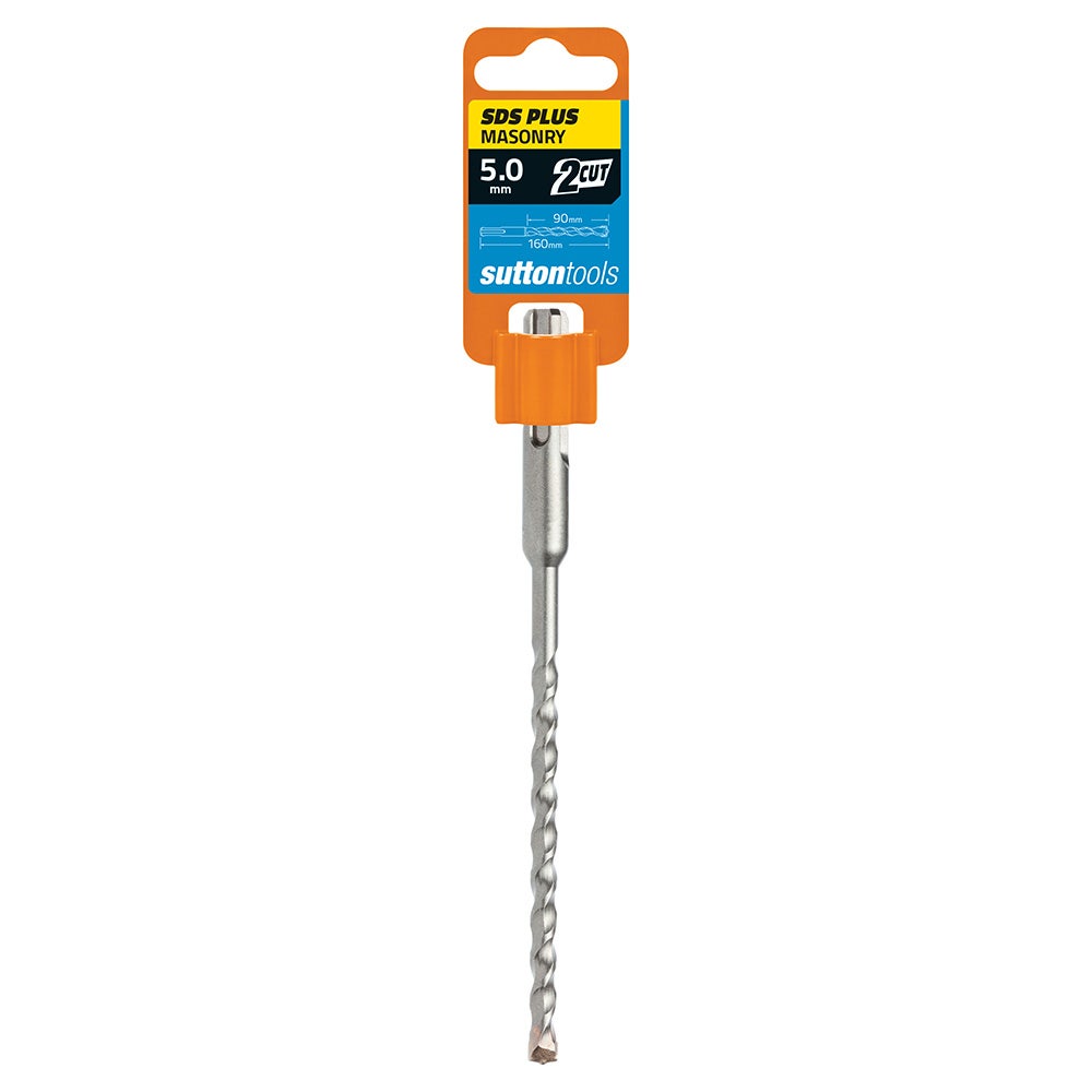 SUTTON 5.0x160mm 2-Cut SDS Plus TCT Masonry Drill Bit D6130500