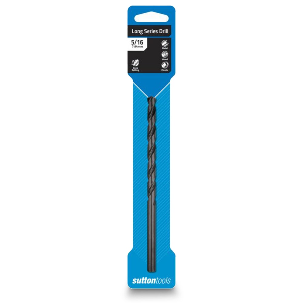 SUTTON 5 16inch x 162mm Metal Drill Bit Long Series HSS BLUE BULLET D1100794