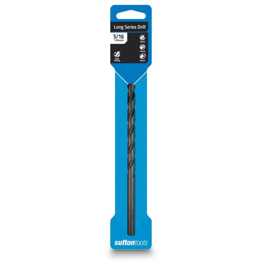 SUTTON 5 16inch x 162mm Metal Drill Bit Long Series HSS BLUE BULLET D1100794