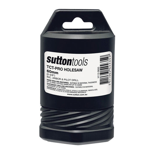 SUTTON 60mm TCT Metal Holesaw w Arbor - DEEP CUT H1130600
