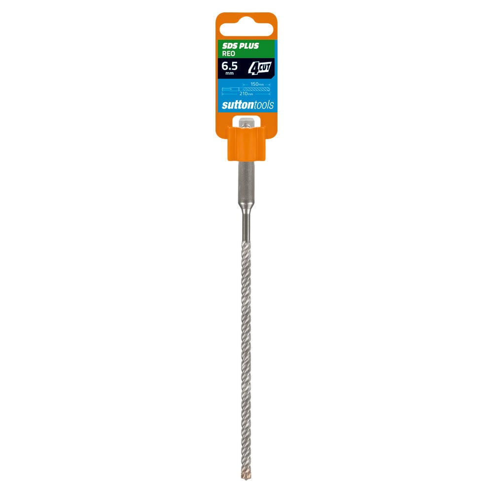 SUTTON 6.5x210mm 4-Cut REO SDS Plus TCT Masonry Drill Bit D6330650