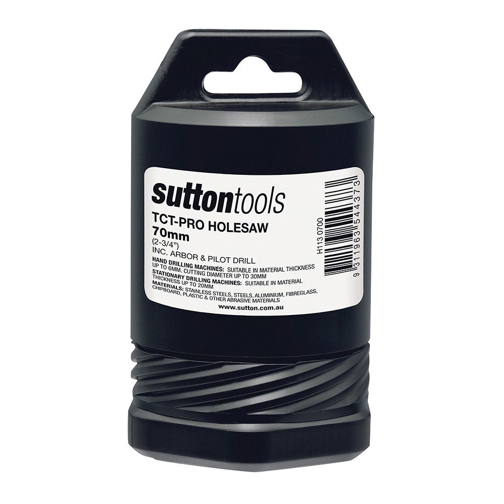 SUTTON 70mm TCT Metal Holesaw w Arbor - DEEP CUT H1130700