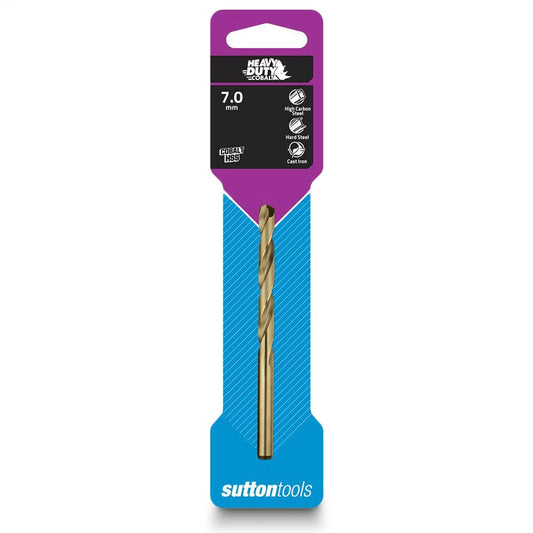 SUTTON 7.0 x 109mm HSS-Cobalt Jobber Drill Bit - HD-COBALT