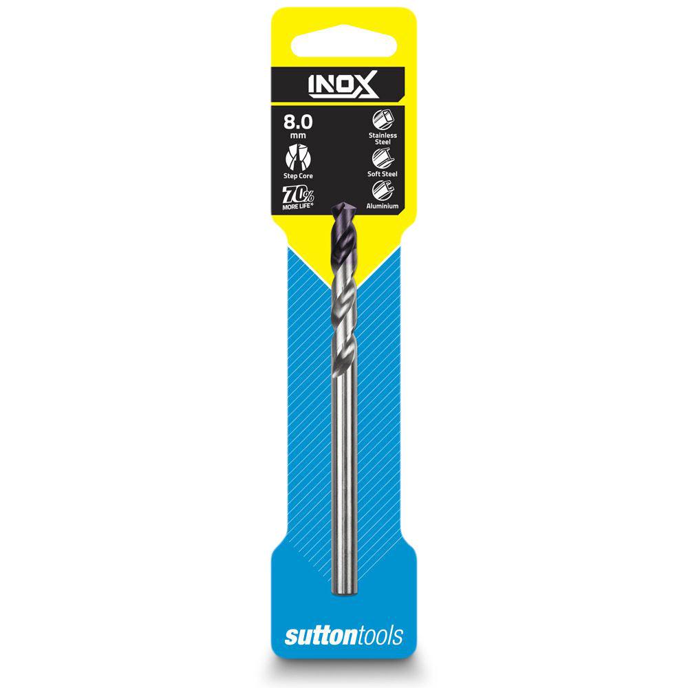 SUTTON 8.0 x 117mm HSS-TiAIN Jobber Drill Bit for Stainless - INOX
