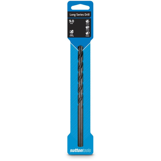 SUTTON 9.0 x 171mm Metal Drill Bit Long Series HSS BLUE BULLET D1100900