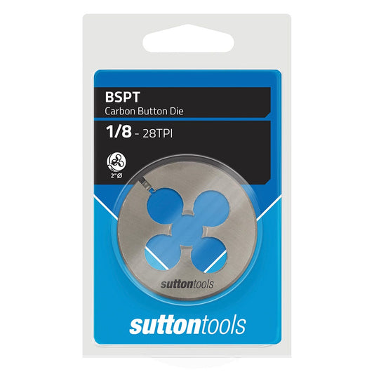SUTTON BSPT 1 8 x 28 2inch OD Carbon Button Die M4380973