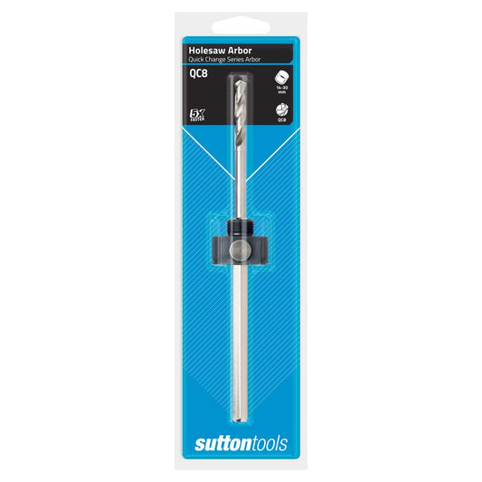 SUTTON HSS Holesaw Arbor Pilot w. Quick Change Adaptor - Suits 14-30mm Holesaws