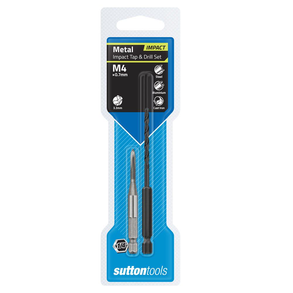SUTTON M4 1 4inch Hex Impact Tap and Drill Set M1050400